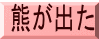 熊が出た