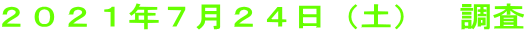 2021年7月24日(土) 調査